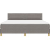  LED Box Spring Krevet Sivo-smeđa 180 x 200 cm tkanina | Eponuda.com
