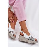ARTIKER Womens Sandals Made Of Natural Leather On Wedge White | Shoptok.si