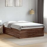  Posteljni okvir rjav hrast 120x190 cm inženirski les | Shoptok.si
