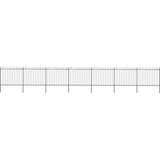 vidaXL Vrtna ograja z obročastimi vrhovi jeklo 11,9x1,5 m črna, (20982809) | Shoptok.si