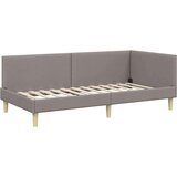 vidaXL Kutni okvir kreveta Ostalo s uzglavljem Sivo-smeđa 90 x 190 cm | shoptok.hr