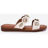 Boto Women's Slippers With Golden Rings White Jenoriela | Shoptok.si