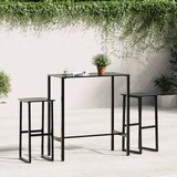 vidaXL barski stolci 2 kom crni 38x38x80 cm od čelika obloženog prahom | shoptok.hr