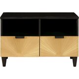vidaXL TV ormar Crna i zlatna 70 x 33 x 46 cm masivno drvo manga | shoptok.hr