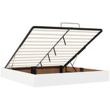 vidaXL Otomanski posteljni okvir z vzmetnico bel 180x200 cm um. usnje | Shoptok.si