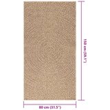  Tepih ZIZUR 80 x 150 cm s izgledom jute unutarnji i vanjski | Eponuda.com