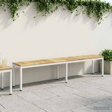  Vrtna klupa 201 x 35 x 45 cm Čvrsto drvo akacije Bijela | shoptok.hr