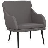  Fotelja sivi 63 x 76 x 80 cm od umjetne kože | shoptok.hr