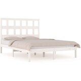  Okvir za krevet od masivne borovine bijeli 140 x 190 cm | shoptok.hr