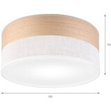  stropno svetlo sirja wood 1xE27/15W/230V prečnik 35 cm bela/hrast | Eponuda.com