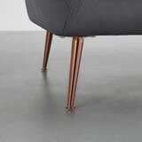 Bessagi Home velika Zofa Liliana, Temno Siva, Žamet | Shoptok.si