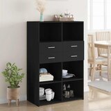  Visoka komoda crna 80 x 42,5 x 124 cm konstruirano drvo | Eponuda.ba