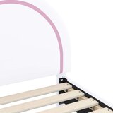  Otroški posteljni okvir z vznožjem Bela 80 x 160 cm PU, (5000104605) | Shoptok.si