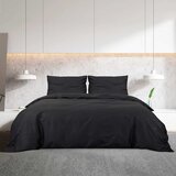  Set posteljine za poplun crna 260 x 240 cm pamučni | shoptok.hr