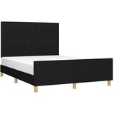  Okvir za krevet s uzglavljem crni 140x190 cm od tkanine | shoptok.hr