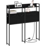 vidaXL Skladiščni naslon Črni hrast 100 cm Konstruiran les | Shoptok.si