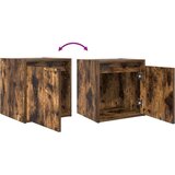 Stenska nočna omarica dimljeni hrast 38x34x40 cm | Shoptok.si