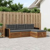  Set vanjskih sofa 4 pcs Prirodna i antracit Poliester | shoptok.hr