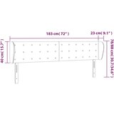  Uzglavlje s ušima smeđesivo 183x23x78/88 cm od tkanine | shoptok.hr