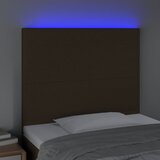  LED uzglavlje tamnosmeđe 100x5x118/128 cm od tkanine | shoptok.hr