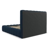 Micadoni Home Tamno plavi tapecirani bračni krevet s prostorom za odlaganje s podnicom 200x200 cm Kelp – | shoptok.hr
