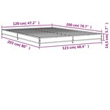  Okvir kreveta boja hrasta 120x200 cm konstruirano drvo i metal | shoptok.hr