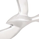 vidaXL zidni dekor Set od 2 Srebrna Aluminij 17 x 4 x 45 cm | shoptok.hr