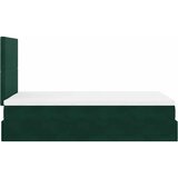  Okvir za krevet s madracima tamnozeleni 120x190 cm baršunasti | shoptok.hr