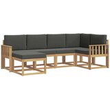vidaXL Zunanja garnitura za sedenje 6 pcs Bela in antracit Poliester, (5000269667) | Shoptok.si
