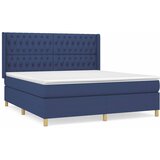  s oprugama i madracem plavi 180x200 cm od tkanine | shoptok.hr