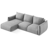 Makamii Svijetlo siva sklopiva kutna garnitura (s lijevim kutom/s ležaljkom) Leila – | shoptok.hr