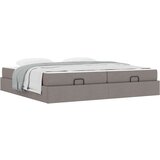  Posteljni okvir z vzmetnico z vzmetnico 2 pcs Taupe blago, (5000126691) | Shoptok.si
