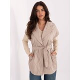 RUE PARIS Vest-IT-KZ-FL9603.87-beige | Shoptok.si
