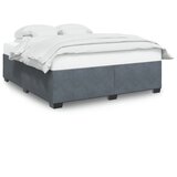 vidaXL Posteljni okvir temno siv 200x200 cm žamet Cene