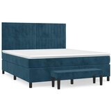  Krevet s oprugama i madracem tamnoplavi 180x200 cm baršunasti | shoptok.hr