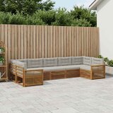  Set vanjskih sofa 7 kom. Prirodna i svjetlosiva | shoptok.hr