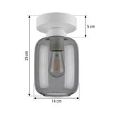 Brilagi LED plafonsko svetlo R GLASS 1xE27/60W/230V prečnik 14 cm bela/dimno siva Slike