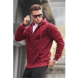 Madmext Men's Burgundy Hooded Regular Fit Sweatshirt 6033 Cene