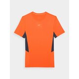 4f Men's Sports T-Shirt Slim Made of Recycled Materials - Orange | Shoptok.si