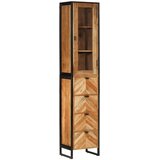 Kupaonski ormarić 40x27x190 cm željezo i masivno bagremovo drvo | shoptok.hr