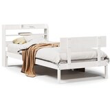 Maison Chic Posteljni okvir - Enojna postelja - Postelja za odrasle brez vzmetnice bel 75x190 cm trdna borovina-J11579, (21763034) | Shoptok.si