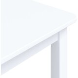  Blagovaonski stol bijeli 114 x 71 x 75 cm od drva kaučukovca | shoptok.hr