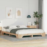 vidaXL Posteljni okvir Rjava 160 x 220 cm Trdna borovina | Shoptok.si