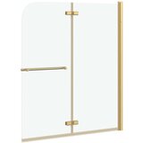  Ograda za tuš Zlatno 120 x 140 cm ESG staklo i aluminij | shoptok.hr