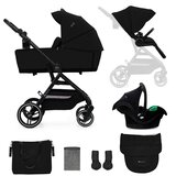 Kinderkraft dječja kolica Yoxi MINK PRO 3u1, Pure Black | shoptok.hr