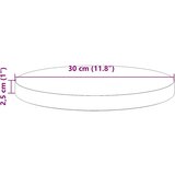 vidaXL Ploča za stol Ø 30 x 2,5 cm od masivne borovine | shoptok.hr