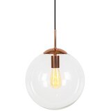 QAZQA Art Deco viseča svetilka bakrena s prozornim steklom 30 cm - krogla 30 | Shoptok.si