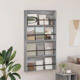  Polica za časopise s policom 2 pcs Siva Sonoma 80 x 12 x 70 cm | shoptok.hr