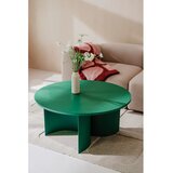 noo.ma Zelena okrogla klubska mizica z mizno ploščo v jesenovem dekorju ø 95 cm Gavo – | Shoptok.si