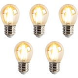 LUEDD Komplet 5 zatemljivih LED žarnic E27 P45 Goldline 3,5 W 330 lm 2100 K Cene
